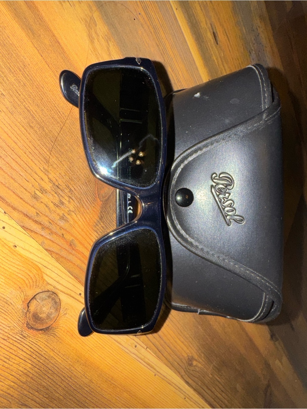 Persol Men’s Dark Blue Sunglasses with Black Case